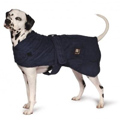Dog Robe Navy with Dog